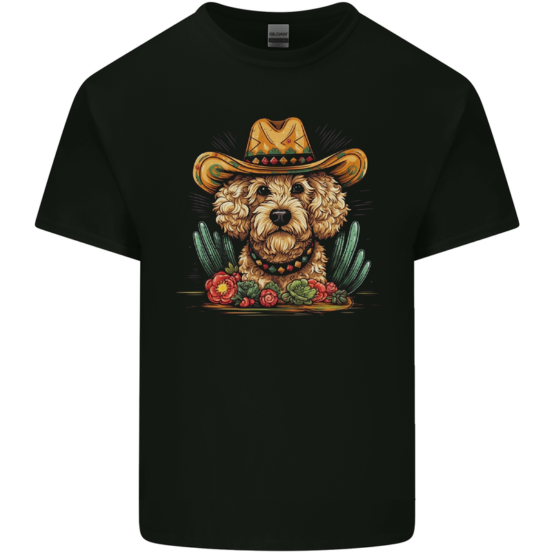 Cute Goldendoodle Mexican Style Western Kids T-Shirt Childrens Black