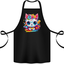 Cute Kawaii Cat Cotton Apron 100% Organic Black