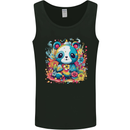 Cute Kawaii Panda Bear Mens Vest Tank Top Black