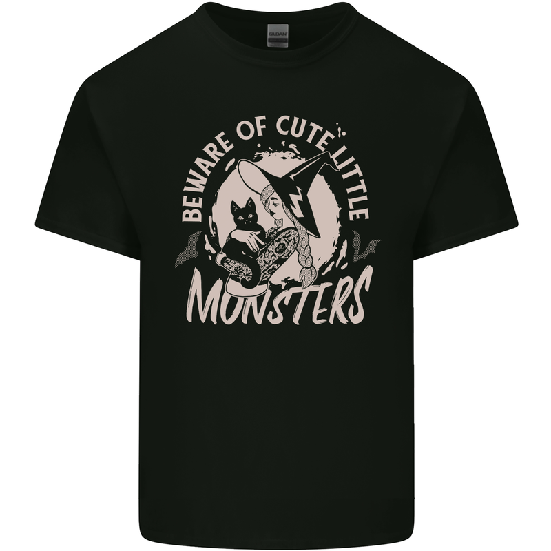 Cute Monsters Funny Halloween Cats & Witch Kids T-Shirt Childrens Black