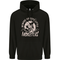 Cute Monsters Funny Halloween Cats & Witch Mens 80% Cotton Hoodie Black