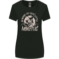 Cute Monsters Funny Halloween Cats & Witch Womens Wider Cut T-Shirt Black