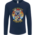 Cute Ukulele Player Koala Bear Mens Long Sleeve T-Shirt Navy Blue
