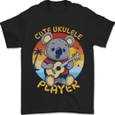 Cute Ukulele Player Koala Bear Mens T-Shirt 100% Cotton Black