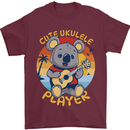 Cute Ukulele Player Koala Bear Mens T-Shirt 100% Cotton Maroon