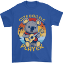 Cute Ukulele Player Koala Bear Mens T-Shirt 100% Cotton Royal Blue