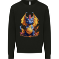 Cute Volleyball Dragon Kawaii Mens Sweatshirt Jumper Black