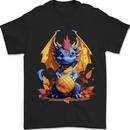 Cute Volleyball Dragon Kawaii Mens T-Shirt 100% Cotton Black