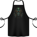 Cyber Gorilla Ape Fantasy Cotton Apron 100% Organic Black