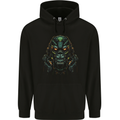 Cyber Gorilla Ape Fantasy Mens 80% Cotton Hoodie Black