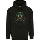 Cyber Gorilla Ape Fantasy Mens 80% Cotton Hoodie Black