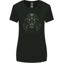 Cyber Gorilla Ape Fantasy Womens Wider Cut T-Shirt Black