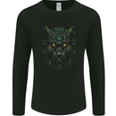 Cyber Wolf Werewolf Lycan Mens Long Sleeve T-Shirt Black