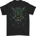 Cyber Wolf Werewolf Lycan Mens T-Shirt 100% Cotton BLACK