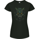 Cyber Wolf Werewolf Lycan Womens Petite Cut T-Shirt Black