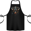 Cyberbull Cyborg Bull Steampunk Fantasy Cow Cotton Apron 100% Organic Black
