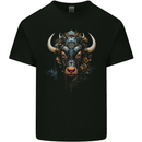 Cyberbull Cyborg Bull Steampunk Fantasy Cow Kids T-Shirt Childrens Black
