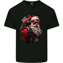 Cyberpunk Santa Claus Christmas Xmas Kids T-Shirt Childrens Black