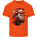 Cyberpunk Santa Claus Christmas Xmas Kids T-Shirt Childrens Orange