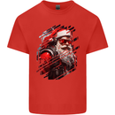 Cyberpunk Santa Claus Christmas Xmas Kids T-Shirt Childrens Red