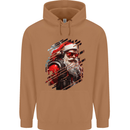 Cyberpunk Santa Claus Christmas Xmas Mens 80% Cotton Hoodie Caramel Latte