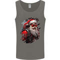 Cyberpunk Santa Claus Christmas Xmas Mens Vest Tank Top Charcoal