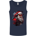 Cyberpunk Santa Claus Christmas Xmas Mens Vest Tank Top Navy Blue