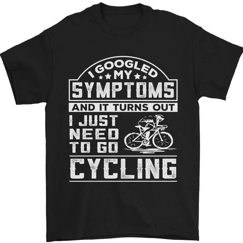 a black t - shirt with a bicycle saying