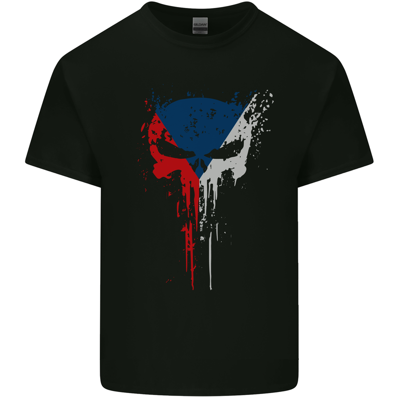 Czech Skull Gym Training Bodybuilding Kids T-Shirt Childrens Black