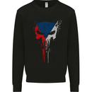 Czech Skull Gym Training Bodybuilding Mens Sweatshirt Jumper Black