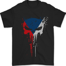 Czech Skull Gym Training Bodybuilding Mens T-Shirt 100% Cotton Black