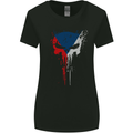Czech Skull Gym Training Bodybuilding Womens Wider Cut T-Shirt Black