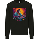 DJ Kong Funny Ape on the Decks Music Mens Sweatshirt Jumper Black