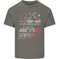 DJ Music Tekno Dance Rave Acid House Mens Cotton T-Shirt Tee Top Charcoal