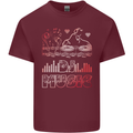 DJ Music Tekno Dance Rave Acid House Mens Cotton T-Shirt Tee Top Maroon