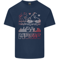 DJ Music Tekno Dance Rave Acid House Mens Cotton T-Shirt Tee Top Navy Blue