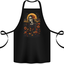 DOTD Sugar Skull Girl Day of the Dead La Catrina Cotton Apron 100% Organic Black