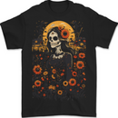 DOTD Sugar Skull Girl Day of the Dead La Catrina Mens T-Shirt 100% Cotton BLACK