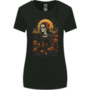 DOTD Sugar Skull Girl Day of the Dead La Catrina Womens Wider Cut T-Shirt Black