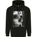D for Death Skull Heavy Metal Biker Childrens Kids Hoodie Black