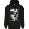 D for Death Skull Heavy Metal Biker Mens 80% Cotton Hoodie Black