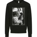 D for Death Skull Heavy Metal Biker Mens Sweatshirt Jumper Black