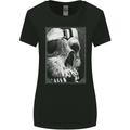 D for Death Skull Heavy Metal Biker Womens Wider Cut T-Shirt Black