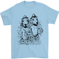 Dachshund Beer Funny Oktoberfest Dog Mens T-Shirt 100% Cotton Light Blue