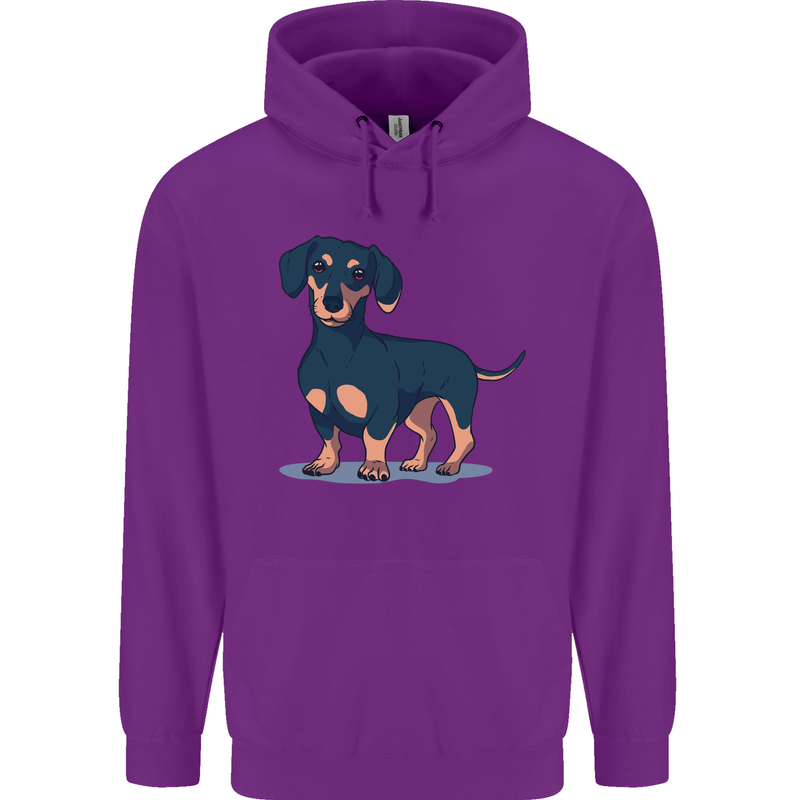 Dachshund Dog Childrens Kids Hoodie Purple