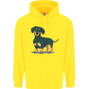 Dachshund Dog Childrens Kids Hoodie Yellow