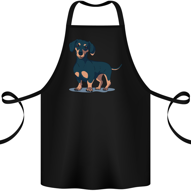 Dachshund Dog Cotton Apron 100% Organic Black