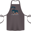 Dachshund Dog Cotton Apron 100% Organic Dark Grey