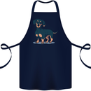 Dachshund Dog Cotton Apron 100% Organic Navy Blue