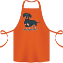Dachshund Dog Cotton Apron 100% Organic Orange